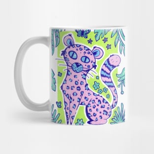 Pink Jungle Leopard Cat in Acrylic Mug